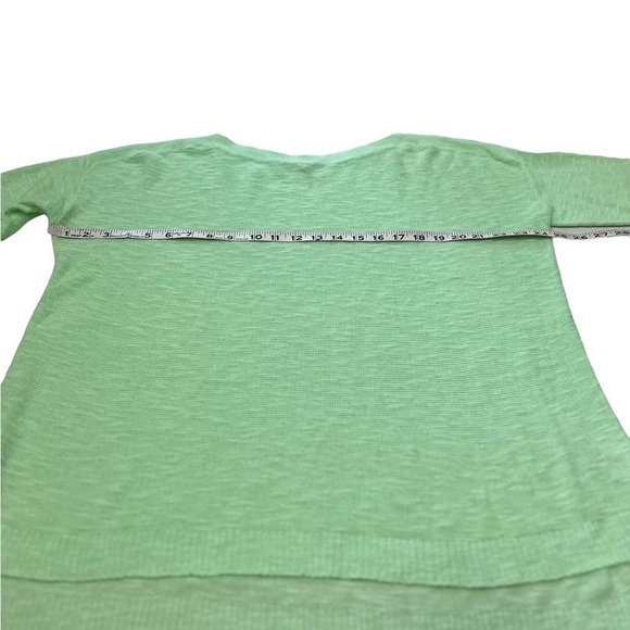 Eileen Fisher ORGANIC LINEN COTTON Lightweight Sweater Tunic Top Boat Neck - Picture 9 of 10